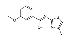 3-methoxy-N-(4-methyl-1,3-thiazol-2-yl)benzamide结构式