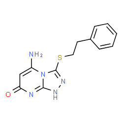 5-amino-3-(phenethylthio)-[1,2,4]triazolo[4,3-a]pyrimidin-7-ol Structure