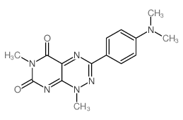 8-(4-dimethylaminophenyl)-4,10-dimethyl-2,4,7,9,10-pentazabicyclo[4.4.0]deca-1,6,8-triene-3,5-dione结构式