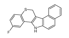 2-fluoro-6,13-dihydro-benzo[e]thiochromeno[4,3-b]indole结构式