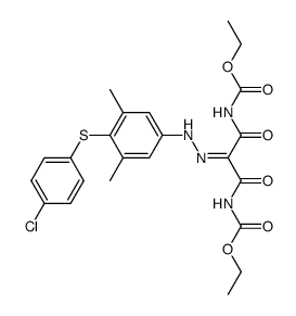 diethyl (2-(2-(4-((4-chlorophenyl)thio)-3,5-dimethylphenyl)hydrazono)malonyl)dicarbamate结构式