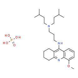 N-(4-methoxy-5,6,7,8-tetrahydroacridin-9-yl)-N,N-bis(3-methylbutyl)propane-1,3-diamine; phosphoric acid structure