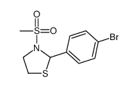 Thiazolidine, 2-(4-bromophenyl)-3-(methylsulfonyl)- (9CI) Structure