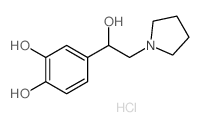 4-(1-hydroxy-2-pyrrolidin-1-yl-ethyl)benzene-1,2-diol structure