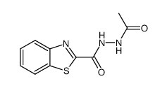 benzothiazole-2-carboxylic acid N'-acetyl-hydrazide Structure