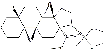 20,20-[1,2-Ethanediylbis(oxy)]-5α-pregnan-18-oic acid methyl ester结构式