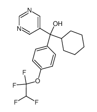 cyclohexyl-pyrimidin-5-yl-[4-(1,1,2,2-tetrafluoro-ethoxy)-phenyl]-methanol Structure