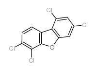 1,3,6,7-tetrachlorodibenzofuran structure