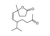 5-methyl-5-[(E)-6-oxo-3-propan-2-ylhept-1-enyl]oxolan-2-one结构式