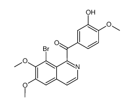 (8-bromo-6,7-dimethoxy-isoquinolin-1-yl)-(3-hydroxy-4-methoxy-phenyl)-methanone结构式