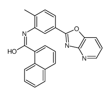 N-[2-methyl-5-([1,3]oxazolo[4,5-b]pyridin-2-yl)phenyl]naphthalene-1-carboxamide结构式
