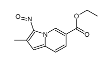 ethyl 2-methyl-3-nitrosoindolizine-6-carboxylate结构式