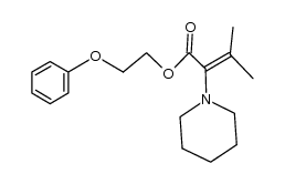 β-phenoxyethyl 2-piperidino-3-methyl-2-butenoate结构式