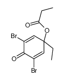 (3,5-dibromo-1-ethyl-4-oxocyclohexa-2,5-dien-1-yl) propanoate Structure