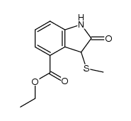 3-methylthio-oxindole-4-carboxylic acid ethyl ester Structure
