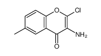 3-amino-2-chloro-6-methylchromen-4-one Structure