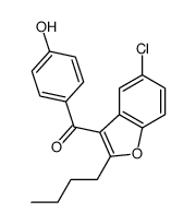 (2-butyl-5-chloro-1-benzofuran-3-yl)-(4-hydroxyphenyl)methanone结构式