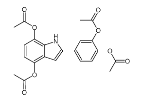 4,7-diacetoxy-2-(3,4-diacetoxy-phenyl)-indole Structure