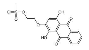 2-(1,4-dihydroxy-9,10-dioxoanthracen-2-yl)oxyethyl methanesulfonate结构式