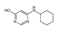 6-(cyclohexylamino)-1H-pyrimidin-4-one结构式