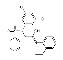 2-[N-(benzenesulfonyl)-3,5-dichloroanilino]-N-(2-ethylphenyl)acetamide结构式