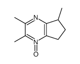5H-Cyclopentapyrazine,6,7-dihydro-2,3,5-trimethyl-,1-oxide(9CI) structure
