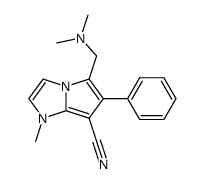 5-dimethylaminomethyl-1-methyl-6-phenyl-1H-pyrrolo[1,2-a]imidazole-7-carbonitrile结构式