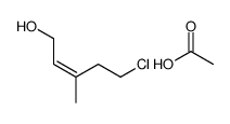 acetic acid,5-chloro-3-methylpent-2-en-1-ol结构式