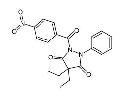 4,4-diethyl-1-(4-nitrobenzoyl)-2-phenylpyrazolidine-3,5-dione结构式