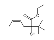 ethyl 2-tert-butyl-2-sulfanylhex-4-enoate Structure