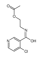 2-[(4-chloropyridine-3-carbonyl)amino]ethyl acetate Structure
