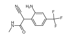 2-(2-Amino-4-trifluoromethyl-phenyl)-2-cyano-N-methyl-acetamide结构式
