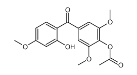 2-Hydroxy-4'-acetoxy-3',4,5'-trimethoxybenzophenon Structure