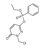 phenylphosphonothioic acid O-(1-chloromethyl-6-oxo-1,6-dihydro-pyridazin-3-yl) ester O'-ethyl ester结构式
