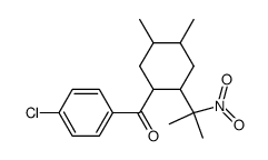 (4-Chloro-phenyl)-[4,5-dimethyl-2-(1-methyl-1-nitro-ethyl)-cyclohexyl]-methanone结构式
