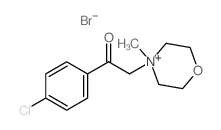 1-(4-chlorophenyl)-2-(4-methyl-1-oxa-4-azoniacyclohex-4-yl)ethanone structure