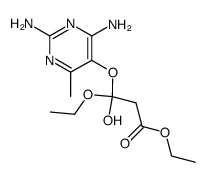 3-(2,4-diamino-6-methyl-pyrimidin-5-yloxy)-3-ethoxy-3-hydroxy-propionic acid ethyl ester Structure