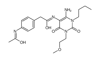 Benzeneacetamide,4-(acetylamino)-N-[6-amino-1-butyl-1,2,3,4-tetrahydro-3-(2-methoxyethyl)-2,4-dioxo-5-pyrimidinyl]-结构式