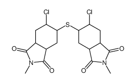 5-chloro-6-[(6-chloro-2-methyl-1,3-dioxo-3a,4,5,6,7,7a-hexahydroisoindol-5-yl)sulfanyl]-2-methyl-3a,4,5,6,7,7a-hexahydroisoindole-1,3-dione Structure