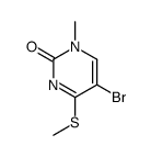 5-bromo-1-methyl-4-methylsulfanylpyrimidin-2-one结构式