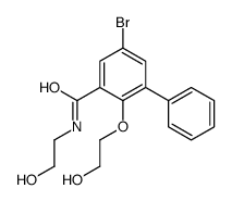 5-bromo-2-(2-hydroxyethoxy)-N-(2-hydroxyethyl)-3-phenylbenzamide structure