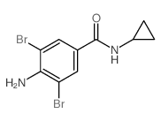Benzamide,4-amino-3,5-dibromo-N-cyclopropyl- structure