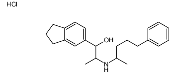 1-(2,3-dihydro-1H-inden-5-yl)-2-(5-phenylpentan-2-ylamino)propan-1-ol,hydrochloride Structure