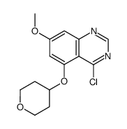 4-chloro-7-methoxy-5-((tetrahydro-2H-pyran-4-yl)oxy)quinazoline Structure