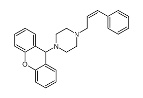 1-(3-phenylprop-2-enyl)-4-(9H-xanthen-9-yl)piperazine结构式