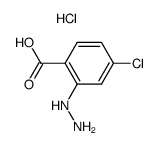 4-chloro-2-hydrazinylbenzoic acid hydrochloride结构式