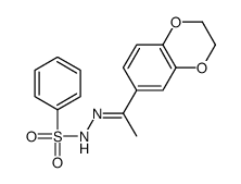 N-[(E)-1-(2,3-dihydro-1,4-benzodioxin-6-yl)ethylideneamino]benzenesulfonamide Structure