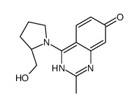 4-[(2S)-2-(hydroxymethyl)pyrrolidin-1-yl]-2-methyl-1H-quinazolin-7-one结构式