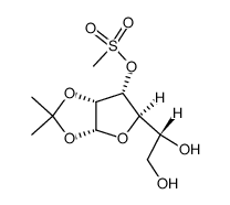 1,2-O-isopropylidene-3-O-methanesulfonyl-α-D-allofuranose Structure