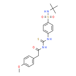 N-[({4-[(tert-butylamino)sulfonyl]phenyl}amino)carbonothioyl]-2-(4-methoxyphenyl)acetamide Structure